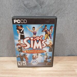 The Sims Deluxe Edition & Superstar Expansion EA Games PC Video Game Blue